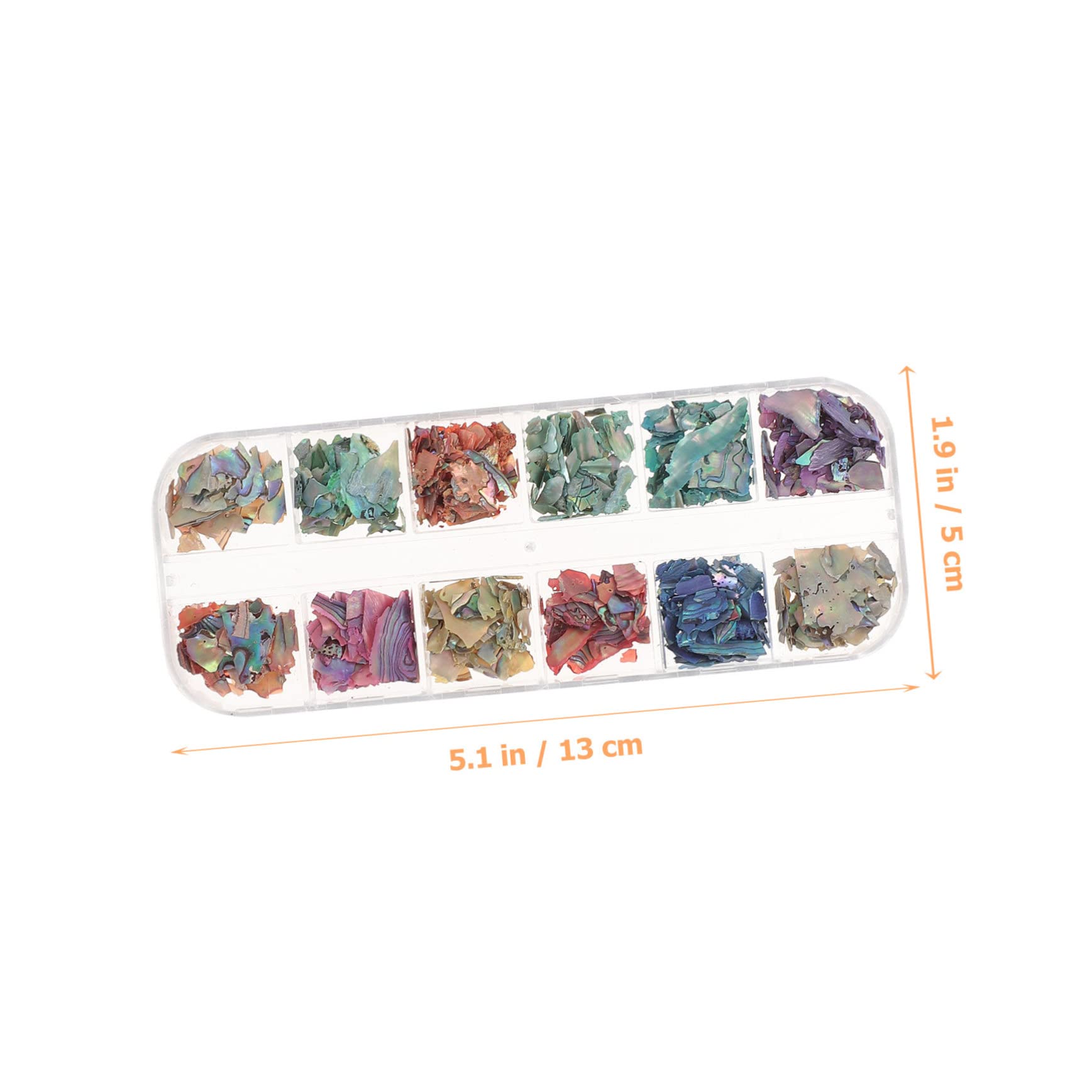 IWOWHERO Manicure Charm Collection 12 Grids Shell Flakes Gothic Nails Charms Nail Art Stickers Glitter Patches