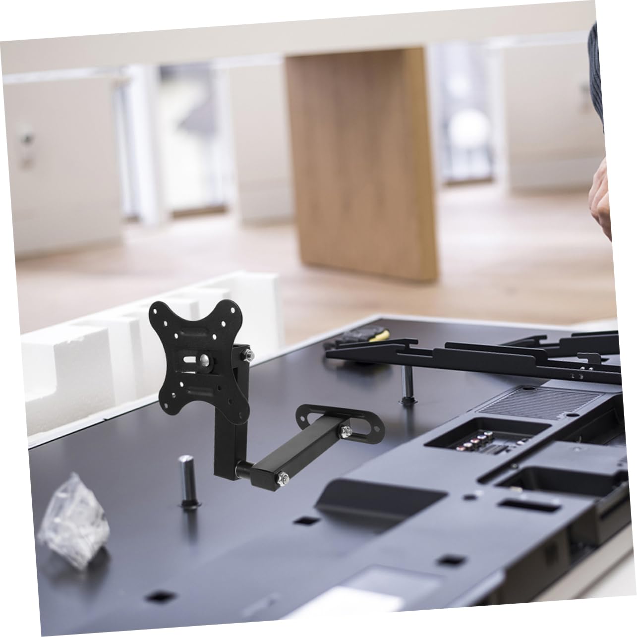 Cabilock 2 Pièces Support De Moniteur Support Mural pour Écran Moniteur Mural Support pour Moniteur Support TV d'angle Supports TV pour Les Coins Support Mural pour Téléviseur Le Fer