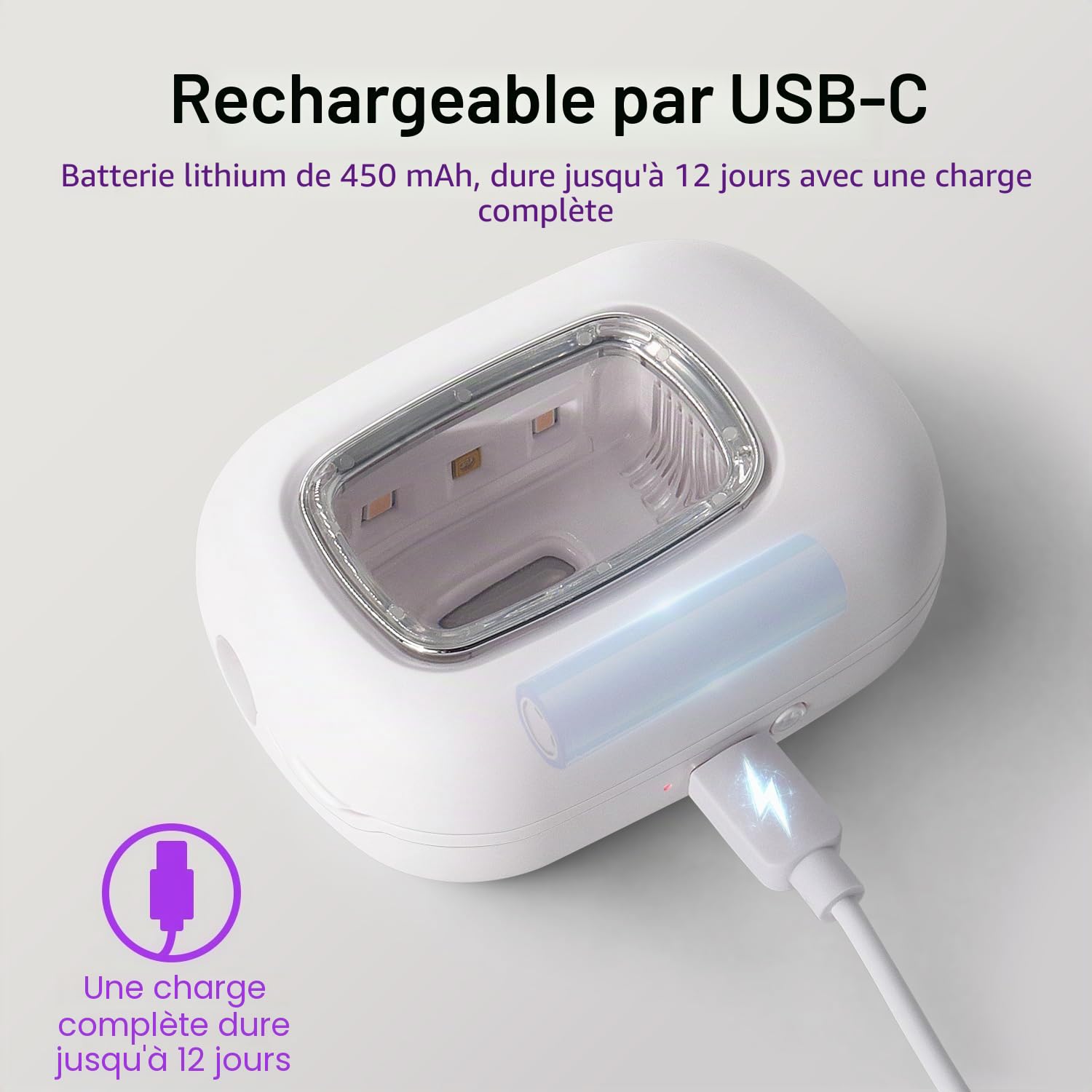 STB-047A Désinfectant pour brosse à dents avec deux lampes LED UVC - 2 × stérilisation pour une brosse plus propre, fenêtre transparente, support mural ou portable en option, s'adapte à la