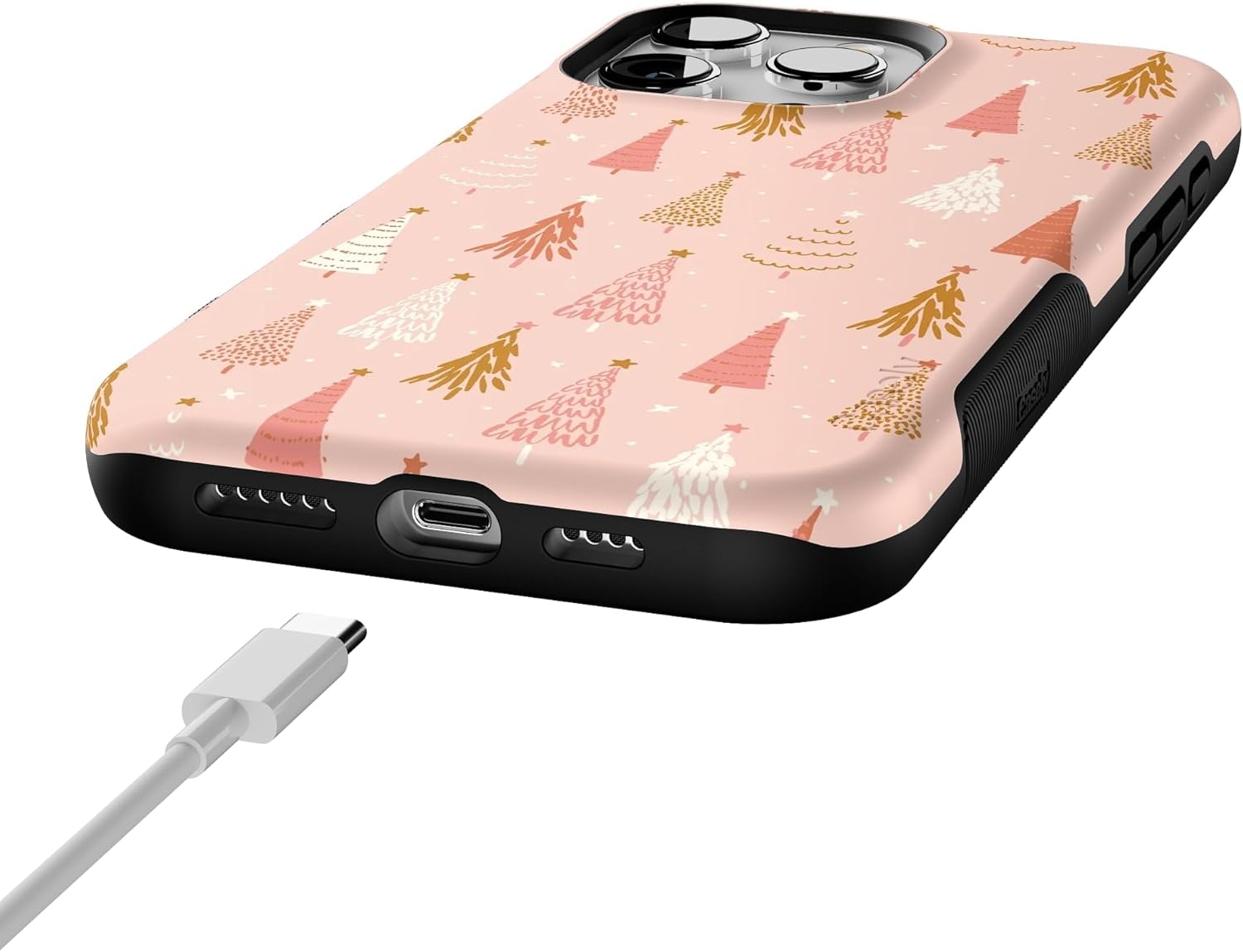 Casely iPhone 16 Pro Max Case | Bubblegum Forest | Christmas Tree | Bold Protective Design | MagSafe Compatible Design
