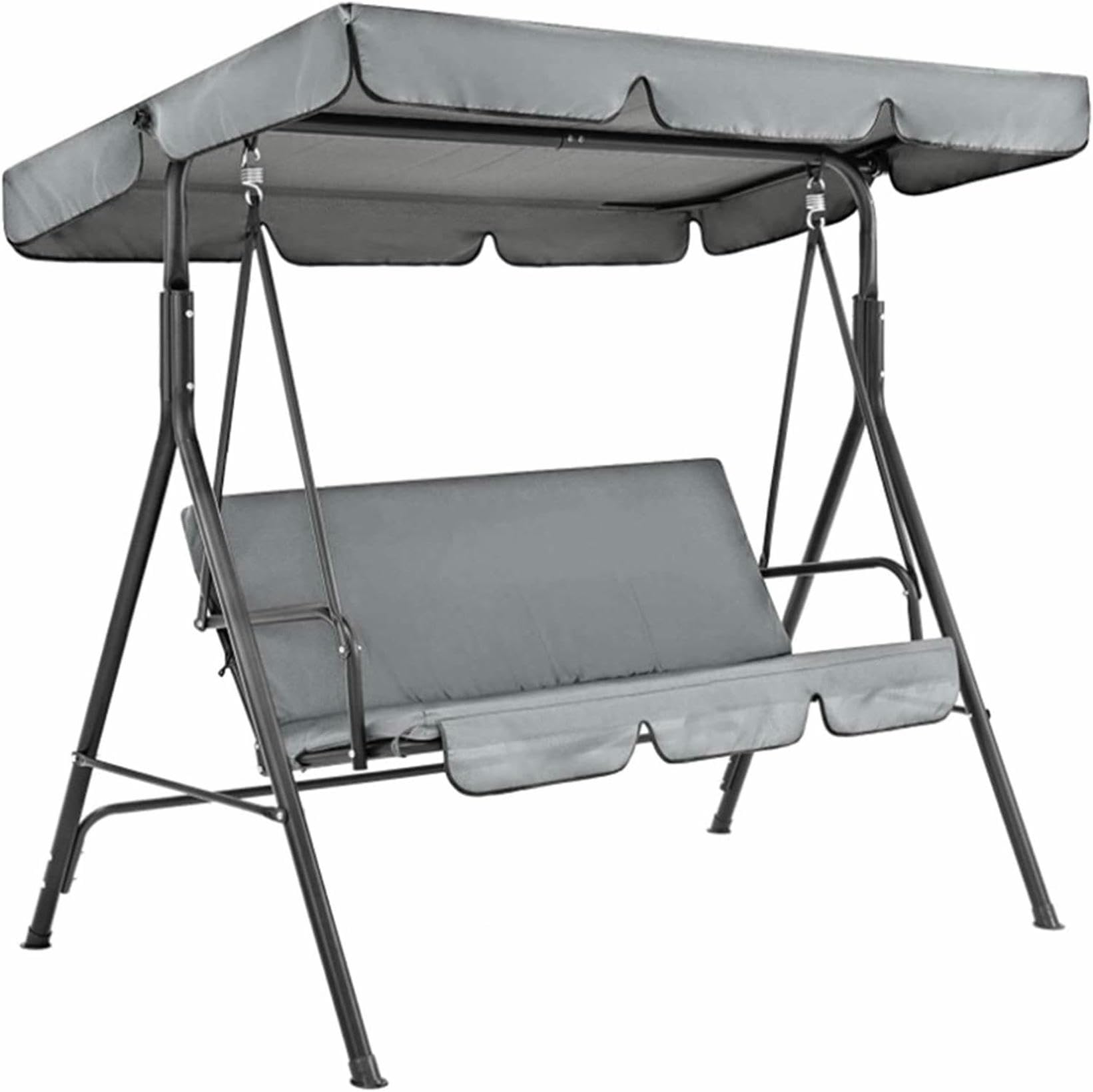 Auvent pour swing déchiré ? Remplacez-le par ce toit imperméable gris en Oxford 210D