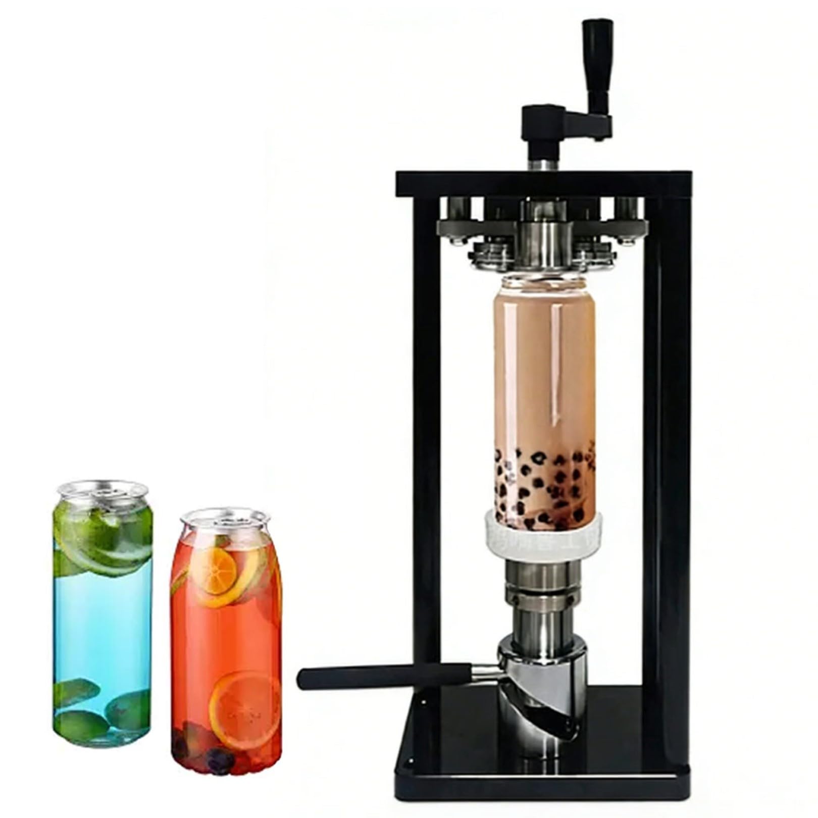 Outil manuel de scellage de canettes, machine rotative manuelle pour canettes d'aluminium et PET de 55 mm de diamètre, scelle jusqu'à 10 canettes par minute, durable et efficace