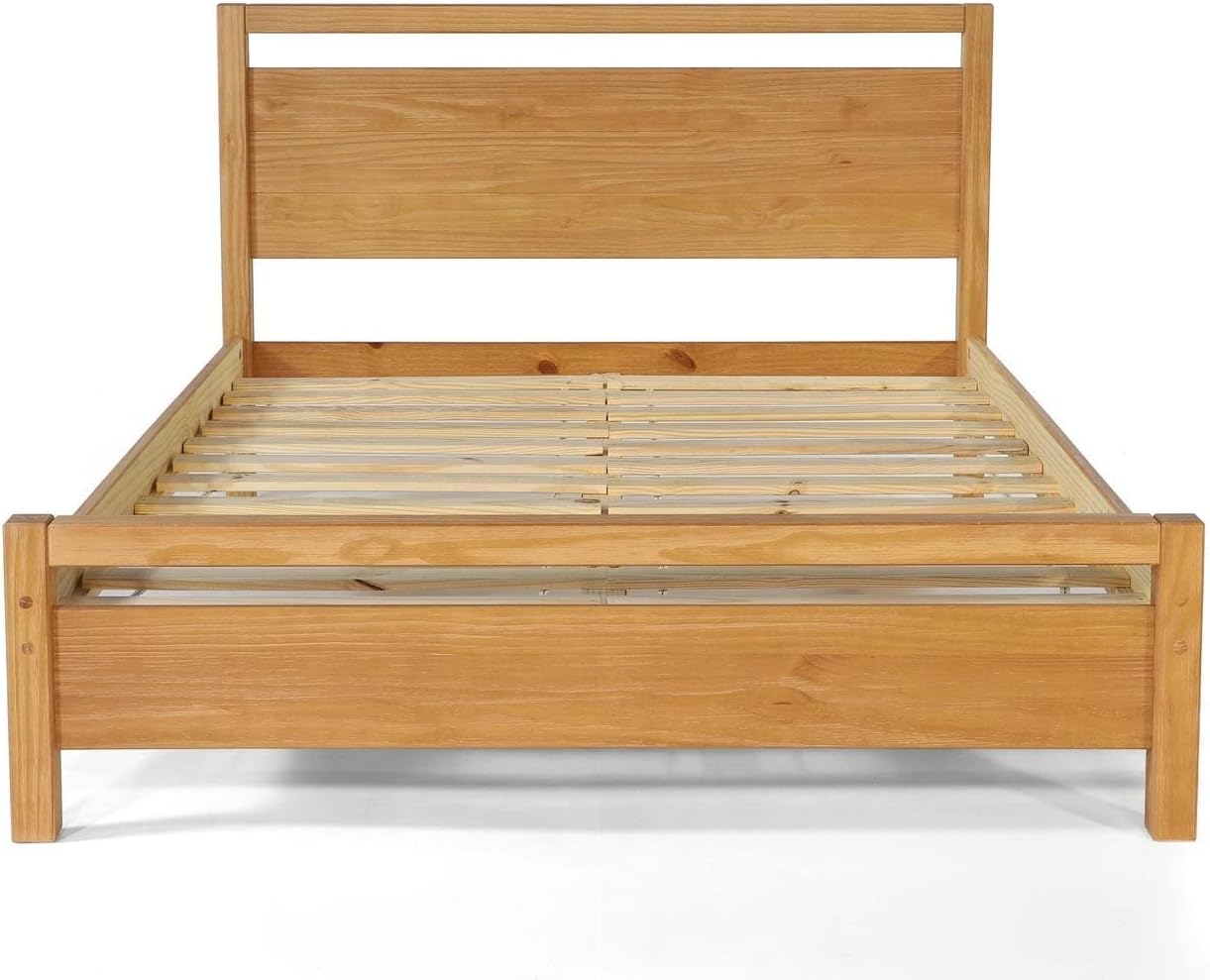 Grain Wood Furniture Loft King Size Solid Wood Bed with an Acacia Finish