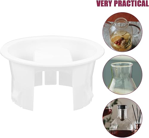 Miniatura 9 de Cabilock Jarra de 2 cuartos de galón, color blanco, 4 tapas para jarra de agua, tapa de jarra de vidrio, tapas de hervidor frío, fundas de repuesto