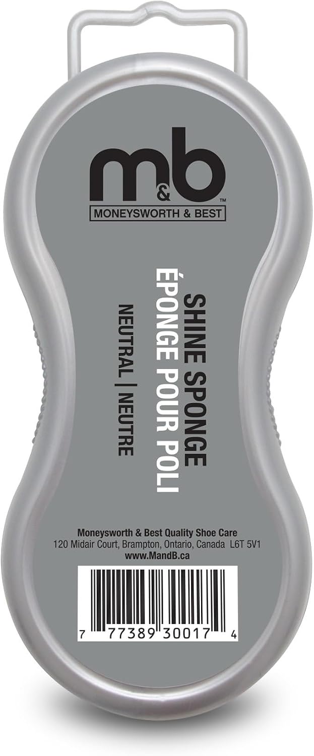 M&B Shine Sponge, Shoe Polish for Leather Footwear, Shoe Shine Sponge, Shoe Accessories, Neutral