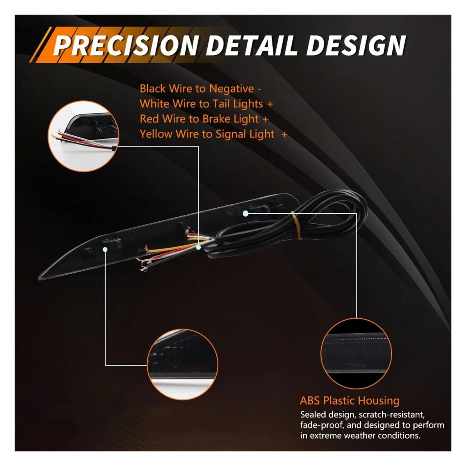 Lámpara Reflector Parachoques Trasero Para Ford Para Taurus Para Police Interceptor Sedan 2013-2019 Luz Reflectora Trasera Luces De Freno Luz Trasera Con LED(Red Lens Red LED)