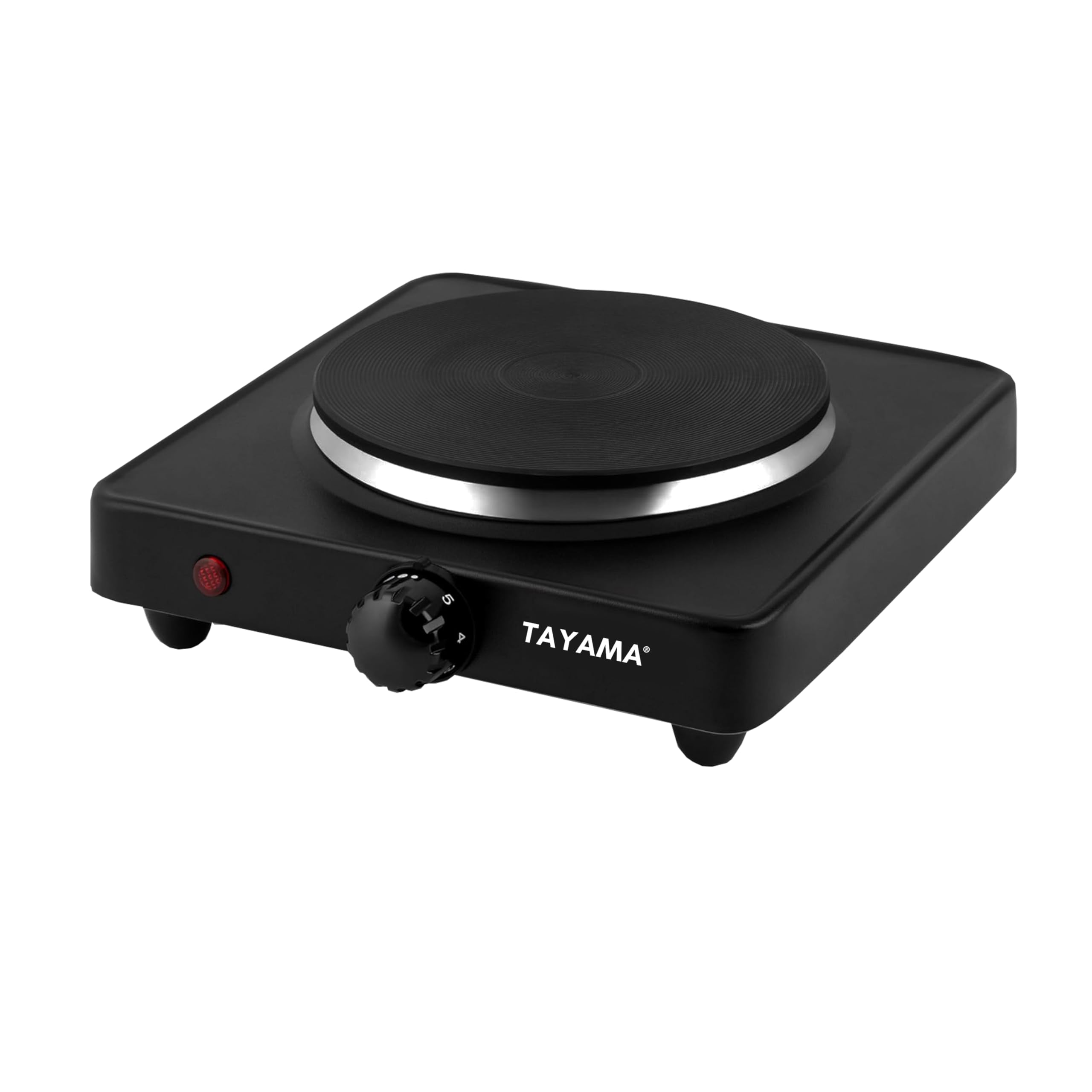 Tayama Single Burner 5.8 in. Black Diecast Hot Plate with Temperature Control
