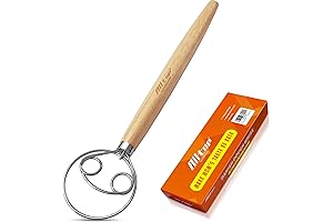 Effortless Stainless Steel Dough Mixer: Danish Dough Whisk for Sourdough Creation