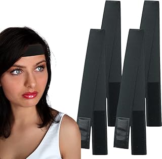 4 PCS Elastic Band for Wigs, lyfLux Adjustable Elastic Lace Melting Band for Wig Edges,Wig Elastic Band Edge Wrap to Lay Edges, Elastic Headband For Closure Frontal Wigs