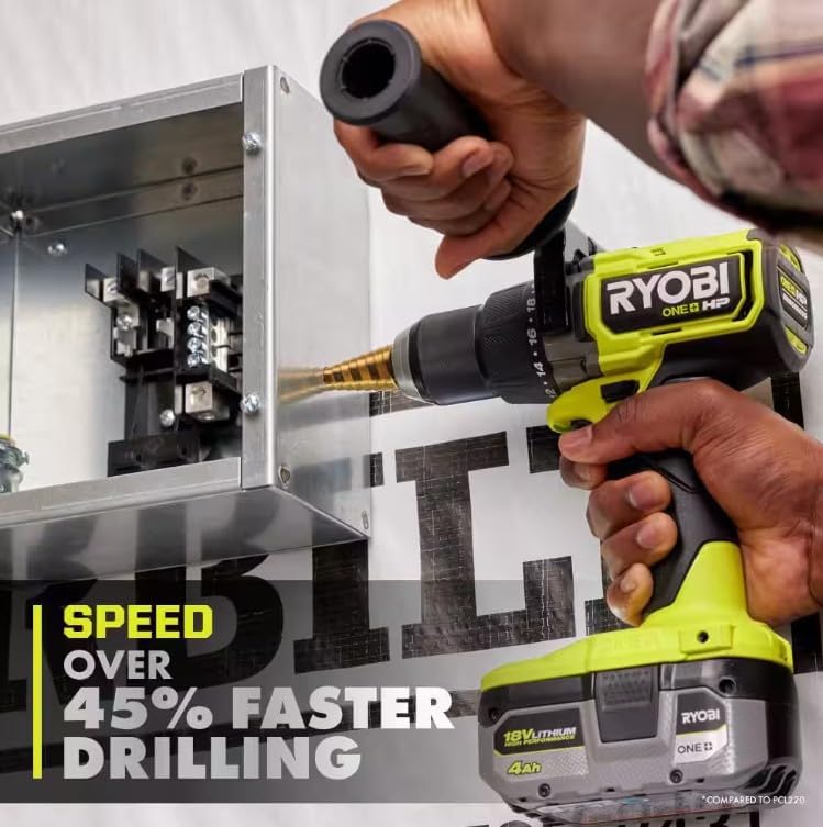 RYOBI ONE+ HP 18V Brushless Cordless 1/2 in. Hammer Drill (Tool Only) (Renewed)