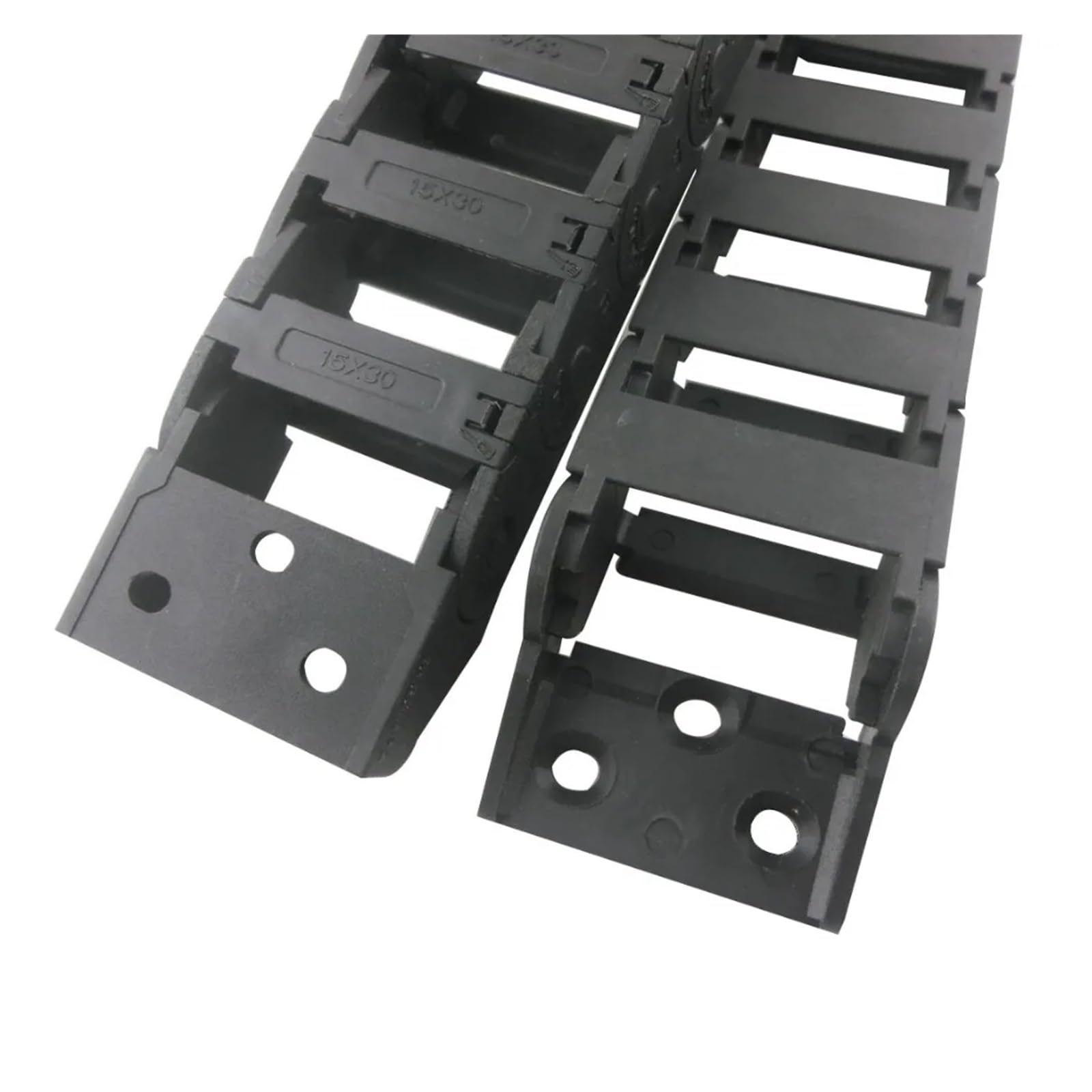 Equipos industriales Cadenas de transmisión 15 x 30 mm Tamaño Interno 1,01 M Radio de curvatura R28 Cadena de Arrastre de Cable de Nailon Reforzado con plástico Cadenas de transmisión