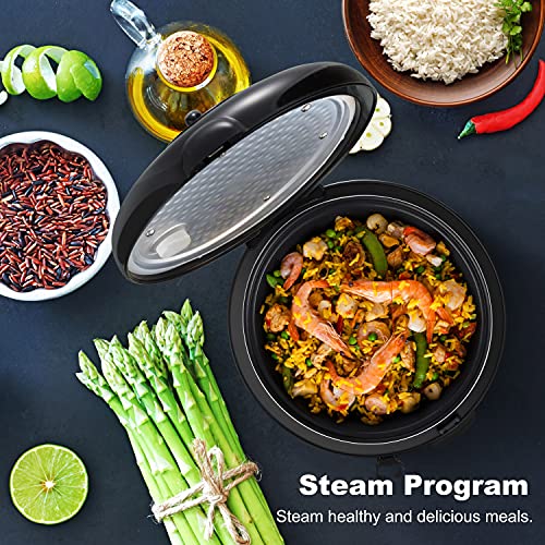 Willz Rice Cooker, Slow Cooker, Food Steamer & Warmer, 12 Cup Cooked/ 6 Cup Uncooked, With 5 Preset Programs, Non Stick Bowl & Steam Basket, Stainless Steel #TOP1
