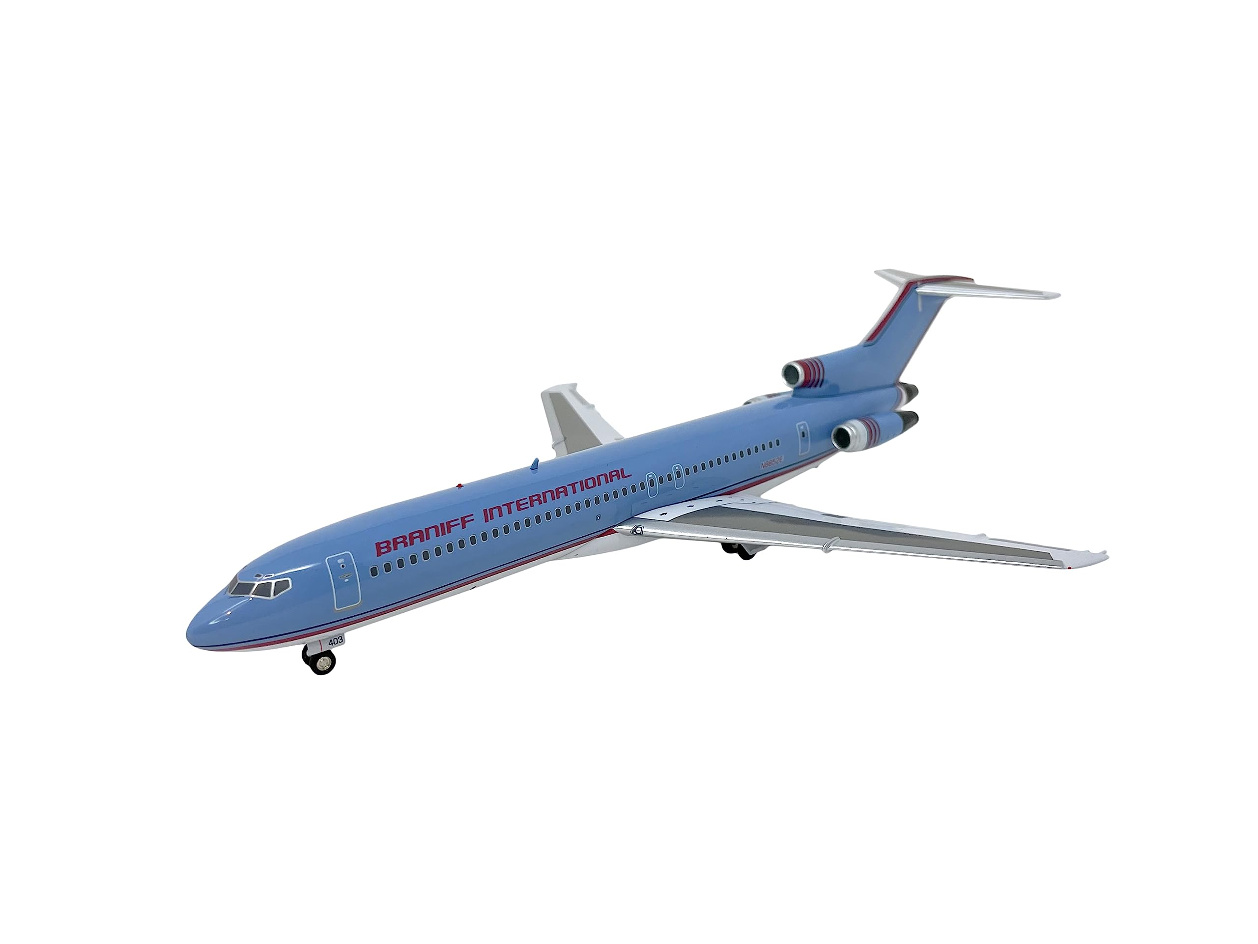 Braniff Ultra Grey/Red Boeing 727-200 Airplane Miniature Model