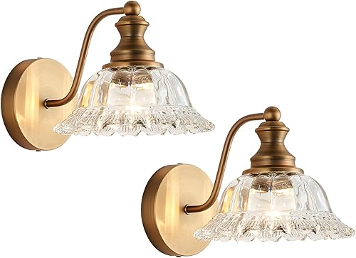 Miniatura 15 de Luminarias de Baño Estilo Granja Negras, Luces de Tocador para Baño, Luminarias de Tocador de 2 Luces Negro -,Latón,Vidrio de latón,Blanco,Vaso de