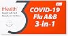 Combo de Prueba de Gripe A/B + Covid-19 iHealth, Prueba de Gripe y Covid 3 en 1, 2 Pruebas 1