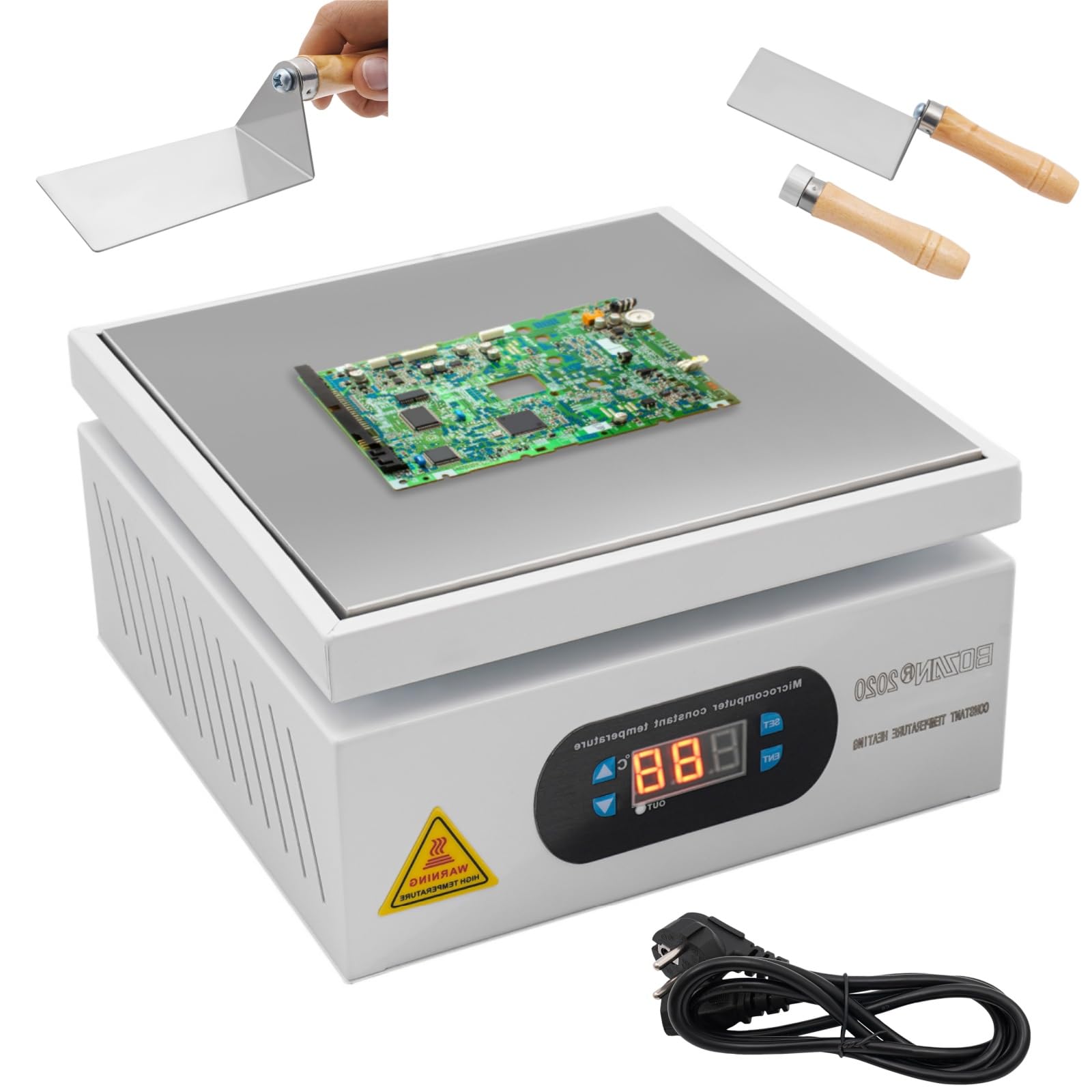 Piastra riscaldante per saldatura da 700 W, piastra di riscaldamento elettrica da 500 ℃, preriscaldamento microcomputer, piastra riscaldante per saldatore, attrezzatura da laboratorio