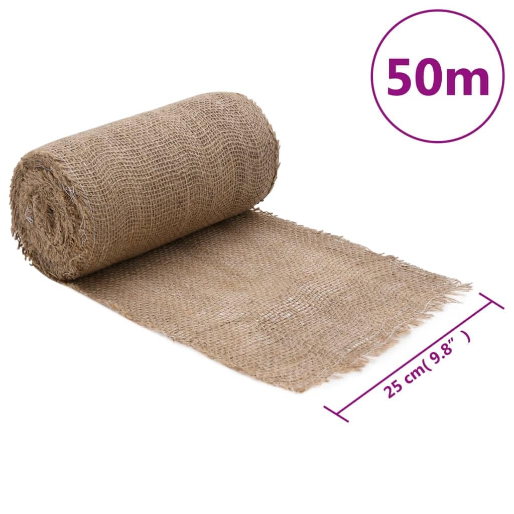 Jutegewebe 0,25 x 50 m 100 Prozent Jute 200 g m² für Deko Tischläufer Geschenkverpackung Hochzeitsfeier Party Kranz