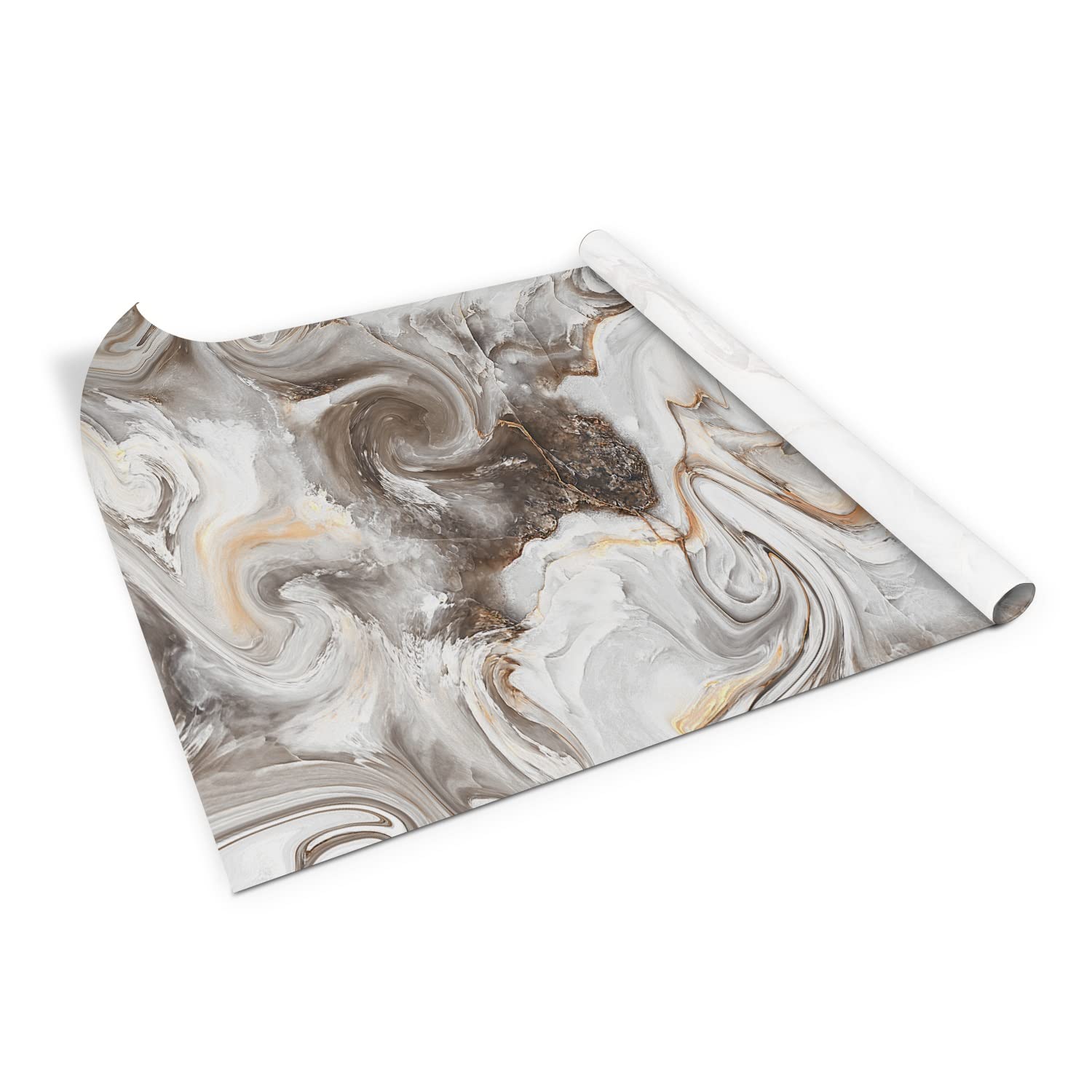 Lámina adhesiva para estantes lavable y resistente con diseño decorativo de mármol 100x50