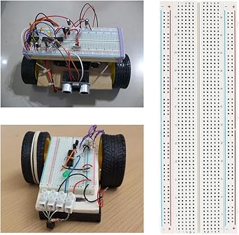 3 pcs 400 Ties Mini Solderless Breadboard Universal 400 Contacts Solderless Breadboard 400 Points Prototyping Shield