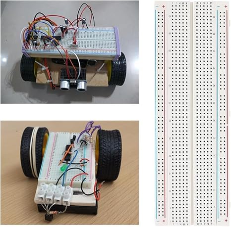 3 pcs 400 Ties Mini Solderless Breadboard Universal 400 Contacts Solderless Breadboard 400 Points Prototyping Shield