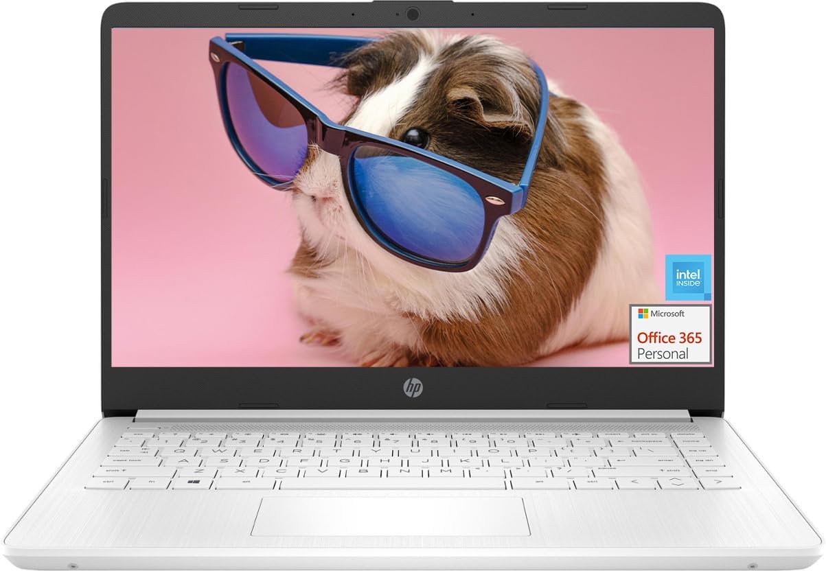 HP Laptop 14" for Student & Business, 1 Year Office 365, 16GB RAM, 384GB Storage(128GB UFS + 256GB SD Card), Intel Quad-Core Processor(Beat i3-1115G4), Wi-Fi 6, Webcam, USB C, Win 11 Pro