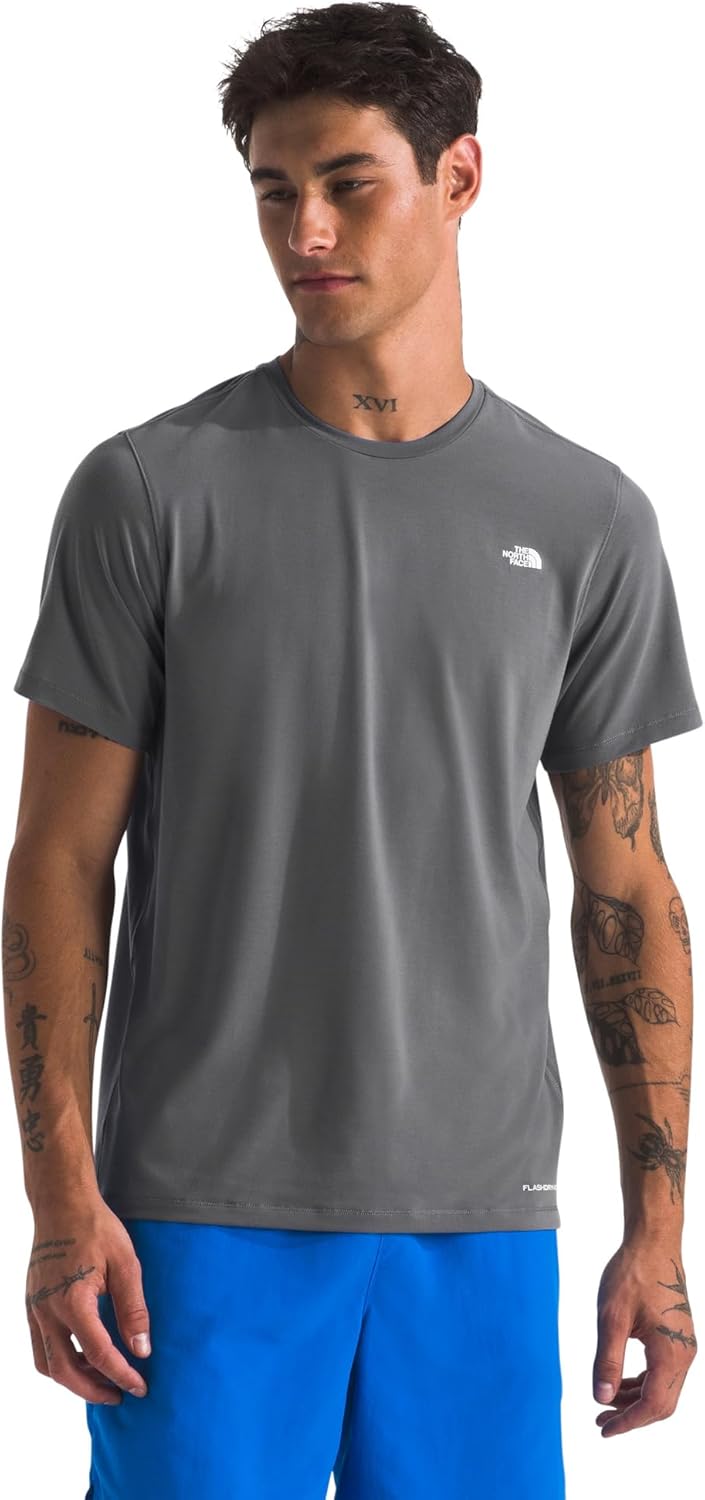 THE NORTH FACE Men's Adventure Tee | Lightweight & Stretchy Shirt With Set-in Sleeves & Heat Transfer Logo