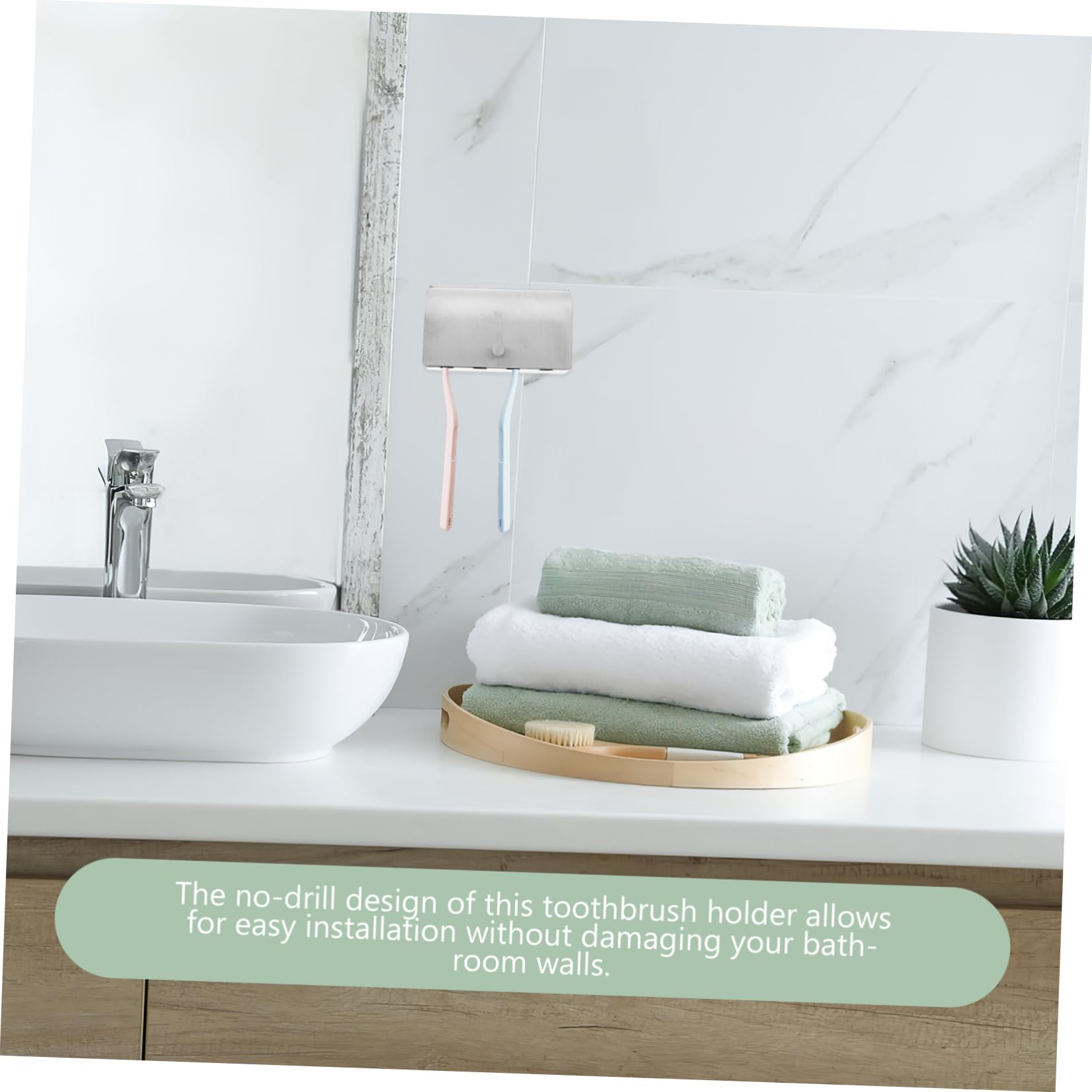PRETYZOOM 3piezas Soporte De Cepillos De Dientes De Pared Diseño Elegante Organizador Colgante De Almacenamiento Estante De Baño para Cepillos