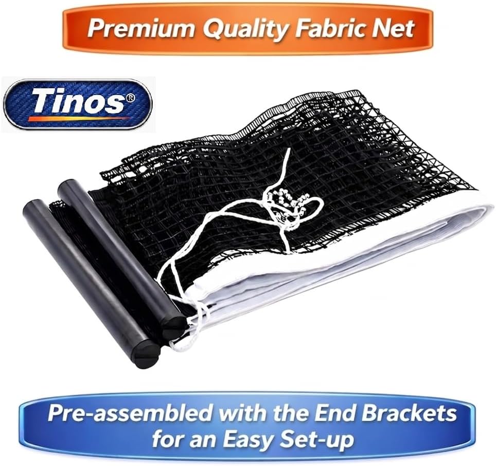 Tinos Premium Quality Ping Pong Net & Post | Tension and Height Adjustment | Heavy Duty Table Tennis net & Post Set