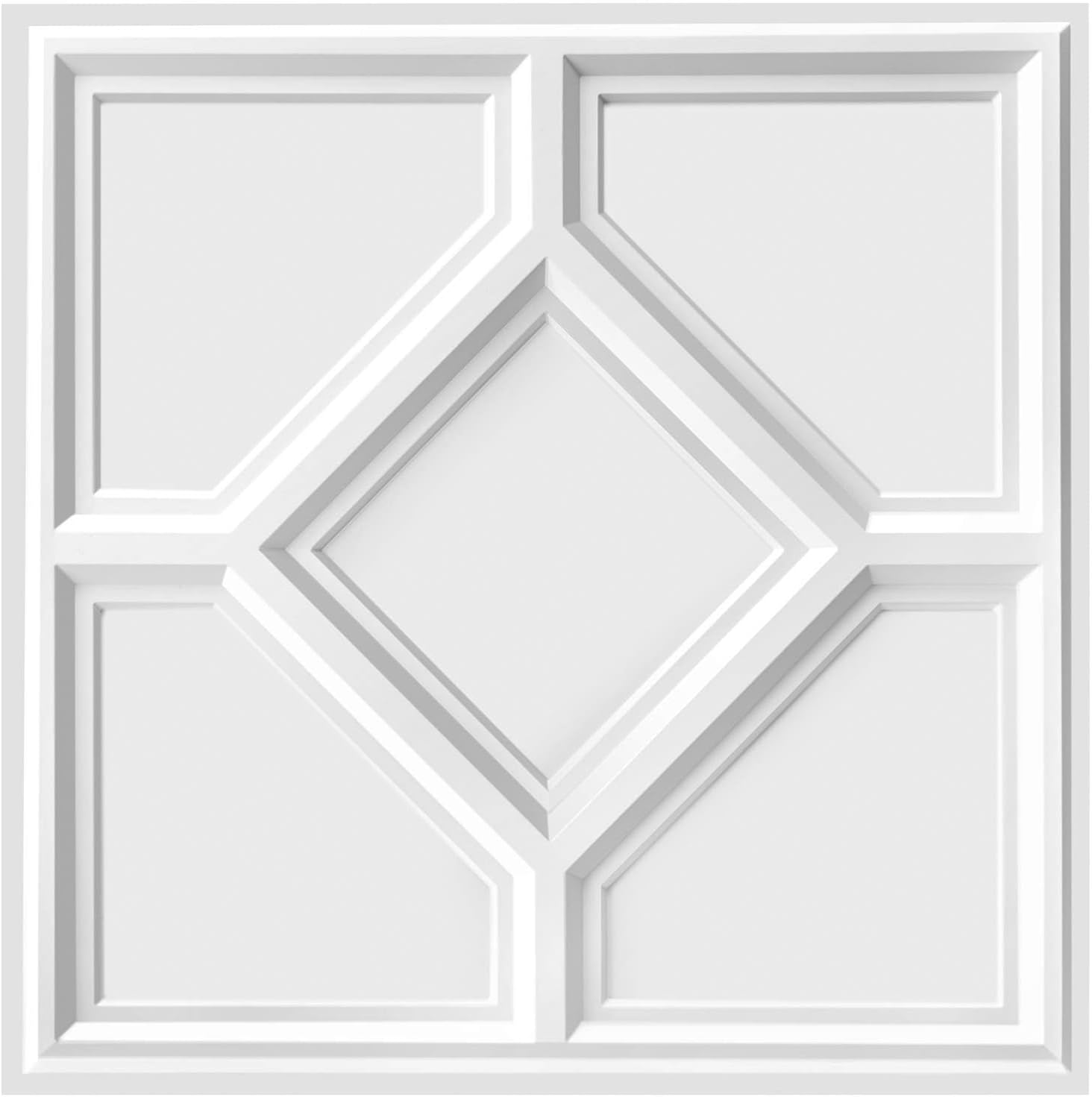 WOWSTAR 12-Pack 24"x24" Drop Ceiling Tiles, 3D Decorative Glue Up Ceiling Tiles, White