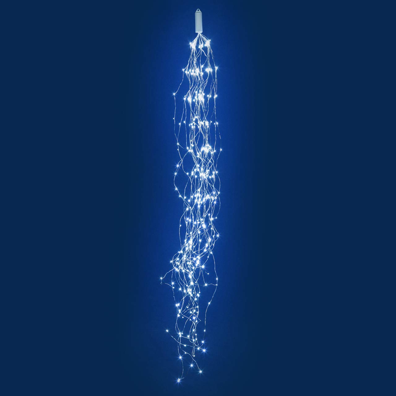 Metalowy przewód 1,5 m, 350 mikroled zimna biel, kabel metalowy, Flashing, z transformatorem 12 V, do użytku wewnętrznego