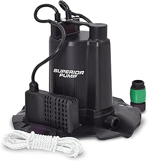 Superior Pump 92392 Pool Cover Pump, 1/4 HP