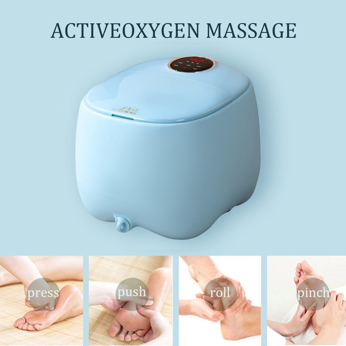 Fußspa, Fußbad, Fußmassagegerät, Fußmassagegerät, Fußmassagegerät, mit Massage und Heizung, mit Heizung und Temperaturregelung, zur Entspannung müder Füße