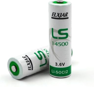 2-Pack 3.6V 2700mAh AA Battery for LS14500, ER14505 | Button top non-rechargeable batteries for compatible utility meters, PLC equipment and industrial memory backup applications.