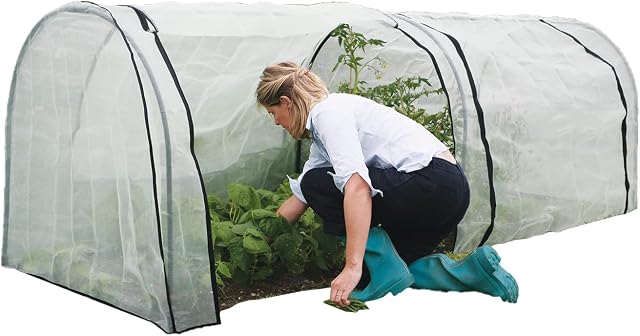 Haxnicks Grower Frame Micromesh Cover | (Frame Sold Separately) | Mini Greenhouse Micromesh Cover, Fine Netting, Transparent - 300 x 100 x 100 cm, FTUN010103