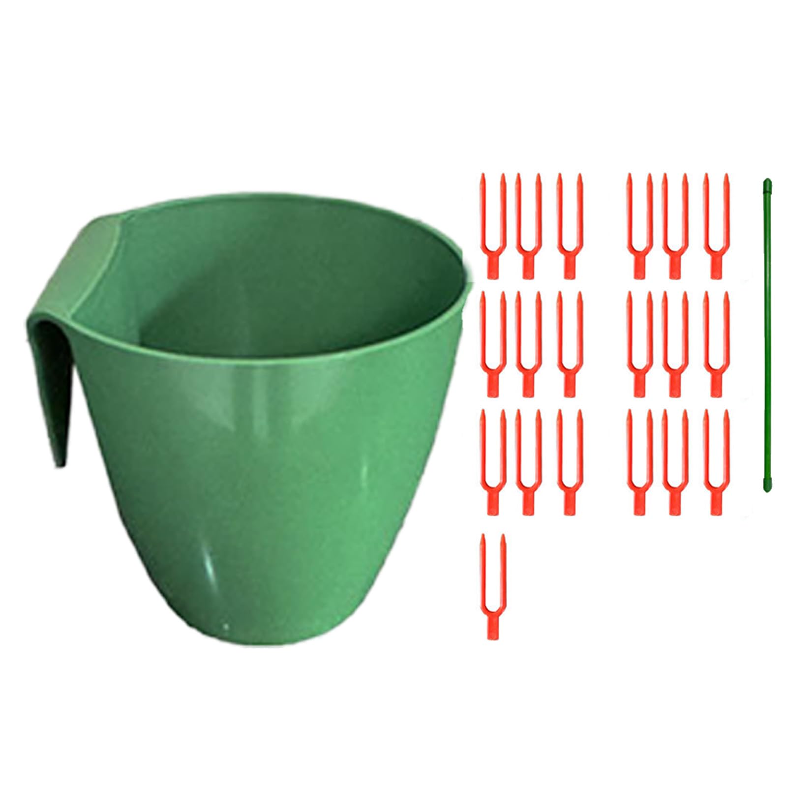 Piceioep Food Grade Propagation Cups Set with Aeration Holes and Runner Forks for Strawberry Seedlings in Various Environments Weather Resistant Propagation Cups