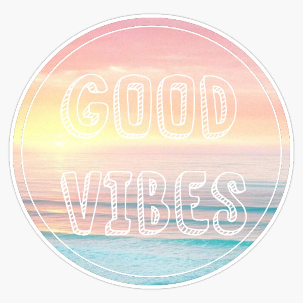 Good Vibes Beach Vinyl Waterproof Sticker Decal Car Laptop Wall Window Bumper Sticker 5"