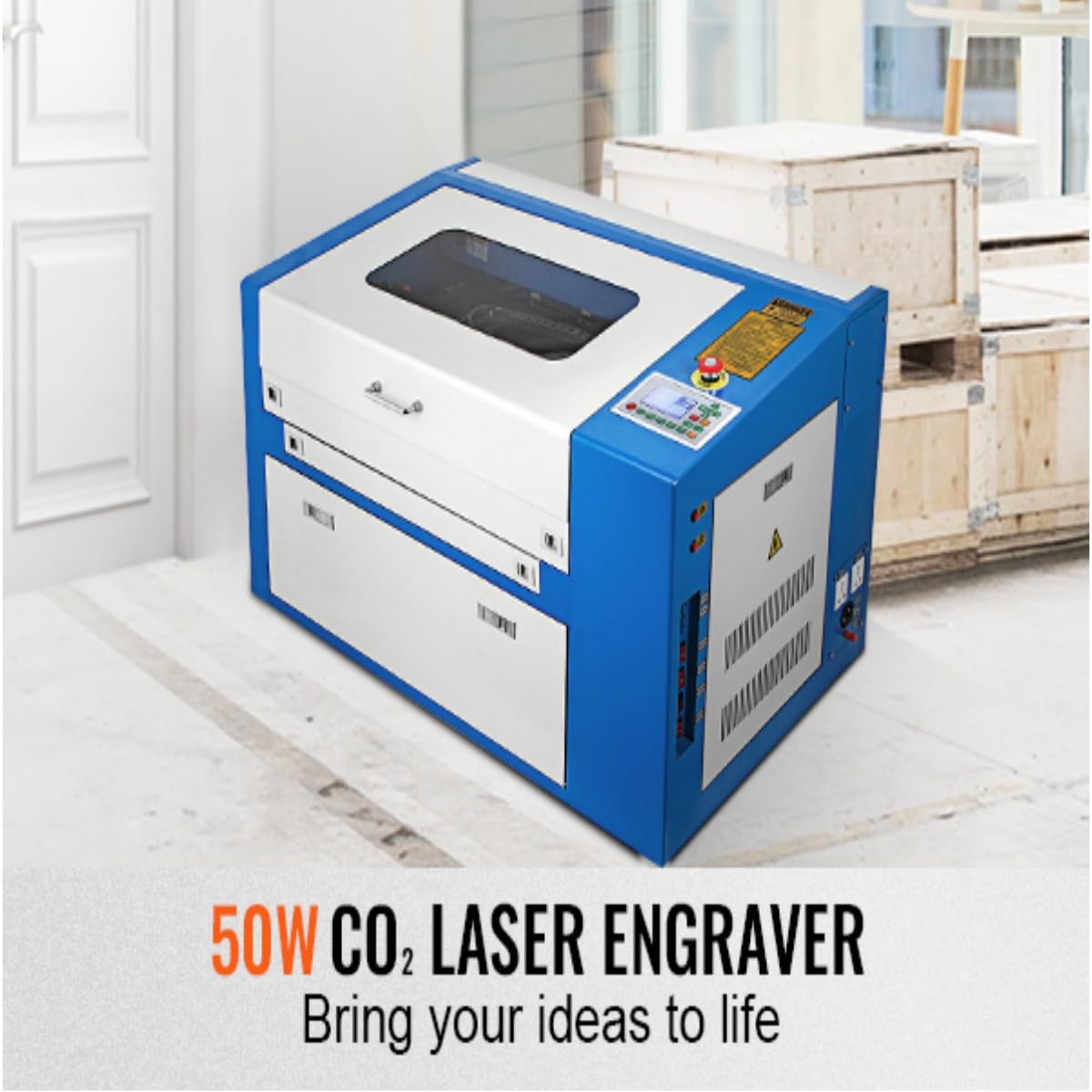 Macchina per Incisione Laser CO2 50W Incisore Laser 500X300mm Macchina da Taglio Laser Professionale Laser Engraver Cutter Intaglio CO2 Applicabile a Legno Pelle Acrilico,Lightburn/RDworks Software