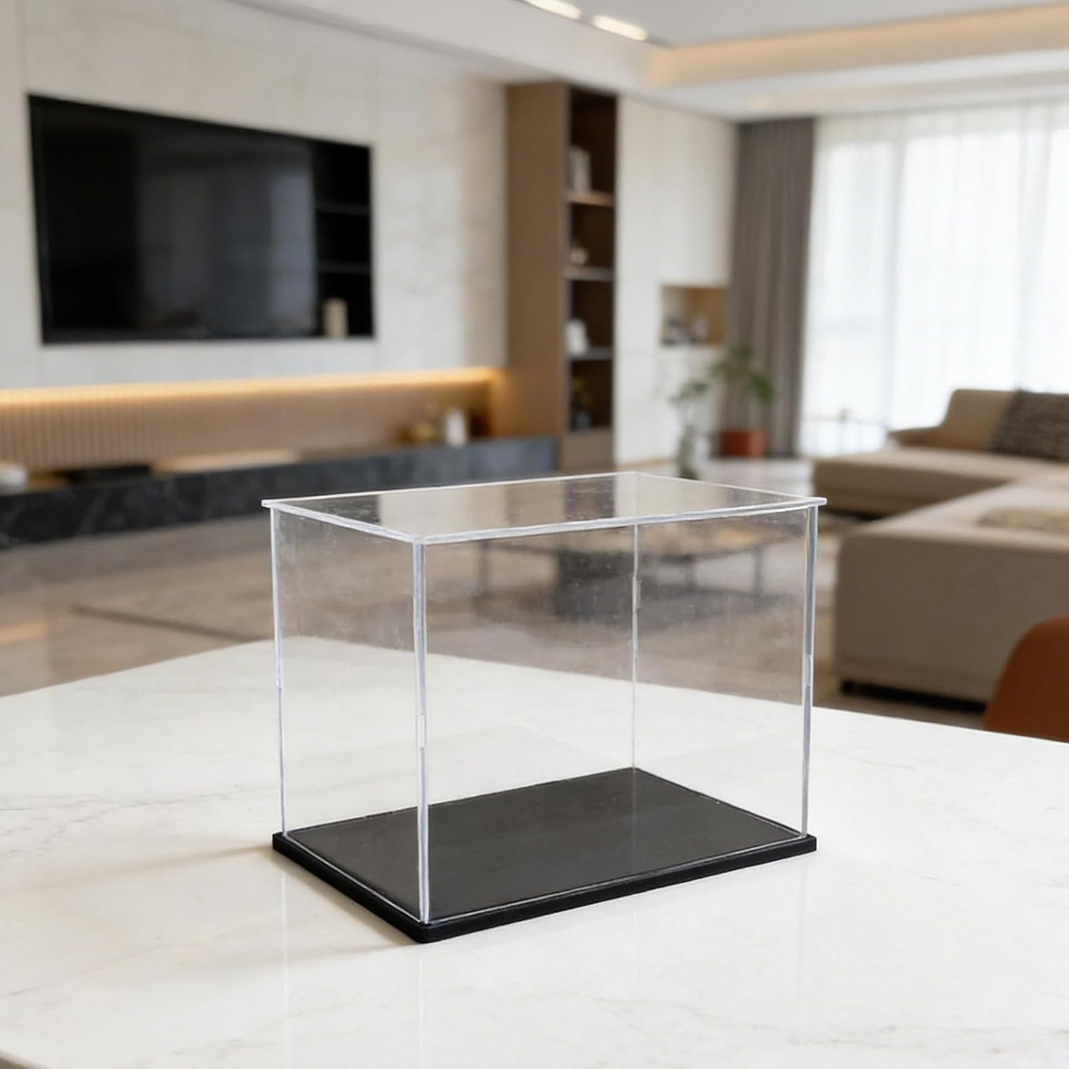 Transparent Football Helmet Storage Box: Display Stand Acrylic Box - Sports Memorabilia Display Case for Offices, Parties & Home 16.34x12.40x12.20in