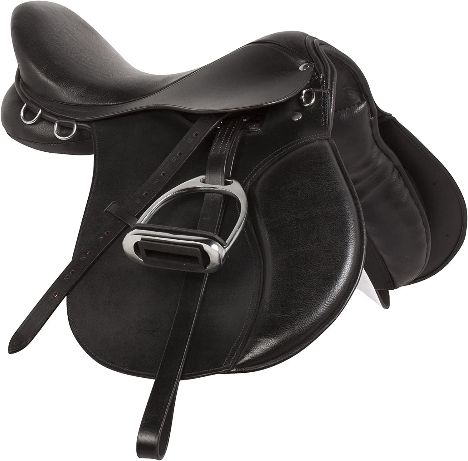 All Purpose Black Premium Leather English Riding Horse Saddle Starter KIT 15 16 17 18