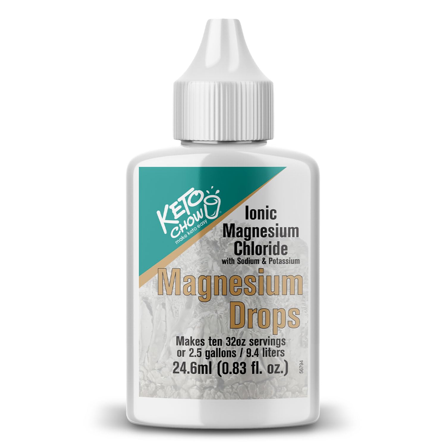 Keto Chow Magnesium Chloride Supplement Drops, Travel Size, 24ml