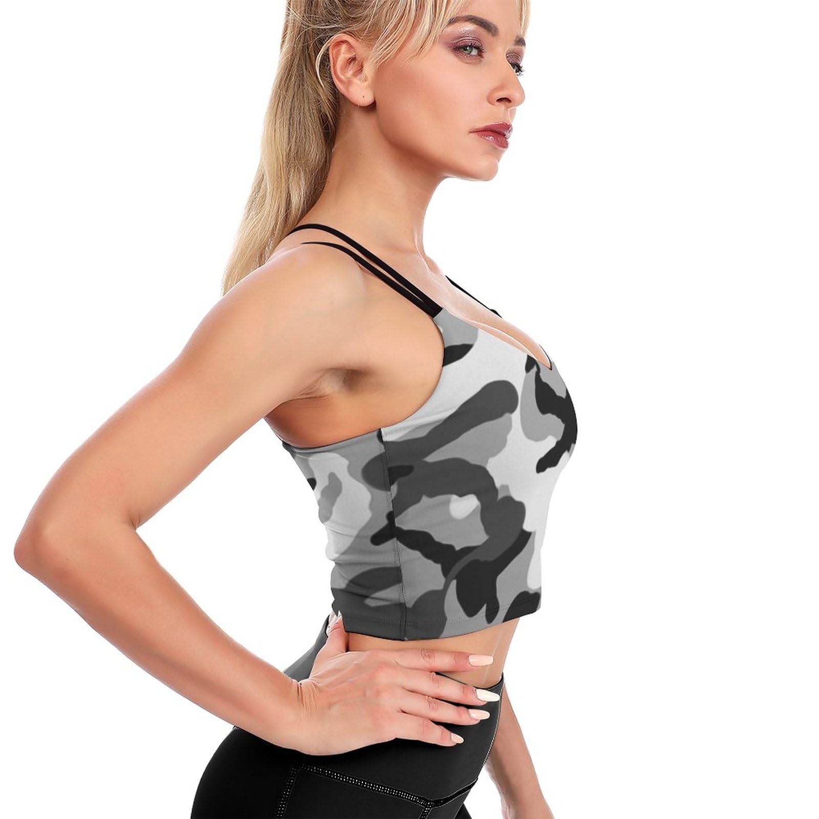 FJAUOQ Reggiseno sportivo da donna, per fitness, allenamento, corsa, yoga, canotta