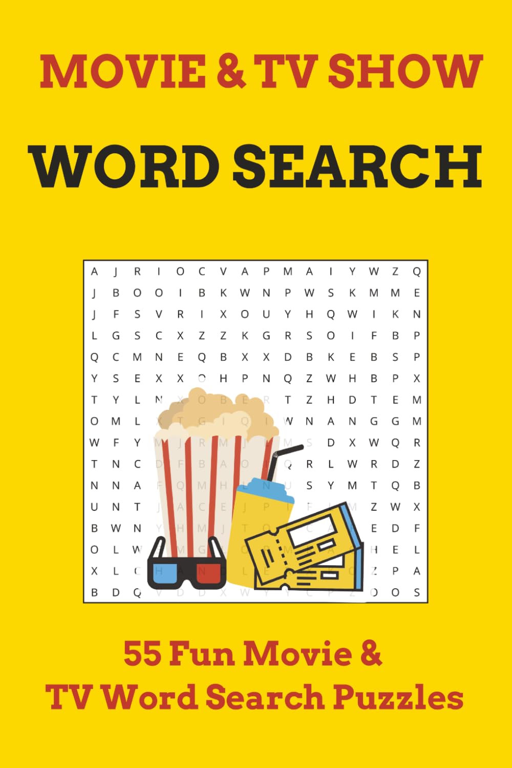 Movie & TV Show Word Search Puzzle Book: 55 Fun Movie & TV Word Search Puzzles for Adults & Beginners