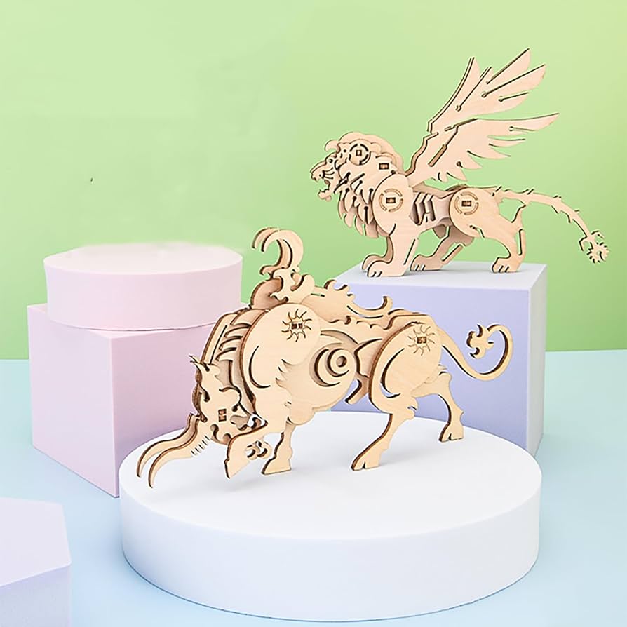 木製キット（4種） Amazon | AIJUYE 立体パズル 動物模型 3dパズル 木製 4種セット