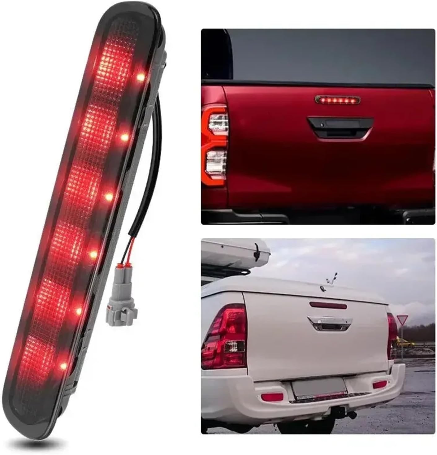 Car Brake Light Fit For HILUX 2005 2006 2007 2008 2009 2010 2011 2012 2013 2014 High Mounted Third Stop Lamp Accessories(White)