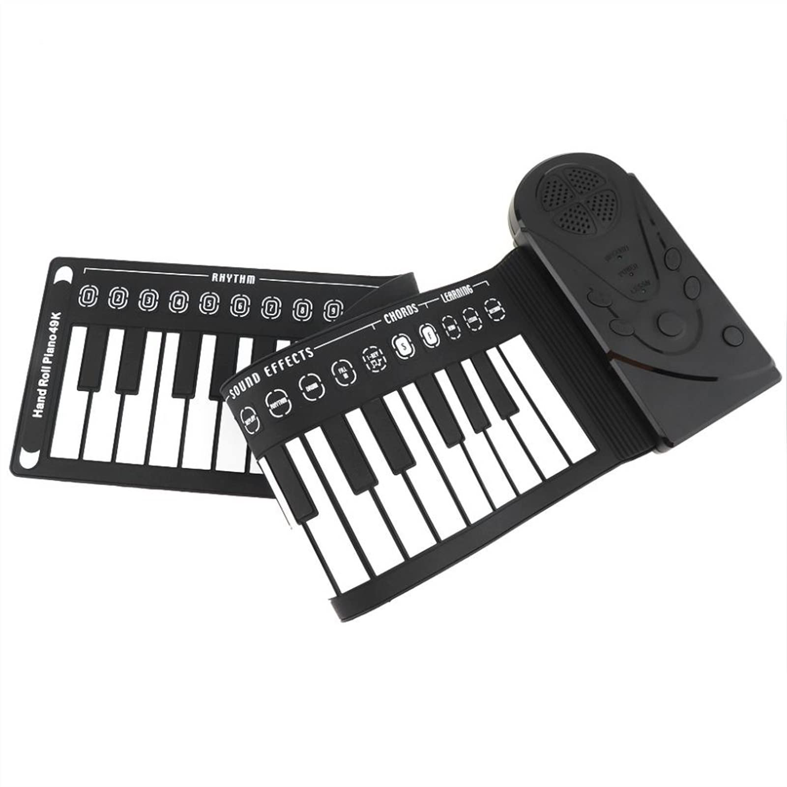 FLFL Faltbares Klavier 49 Schlüssel Elektronische Tragbare Flexible Hand Roll Up Piano Integrierte Lautsprecher-Tastatur-Orgel