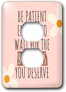 3dRose On Peach Be Patient Enough To Wait For The Blessings... - Light Switch Covers (lsp-377112-6)