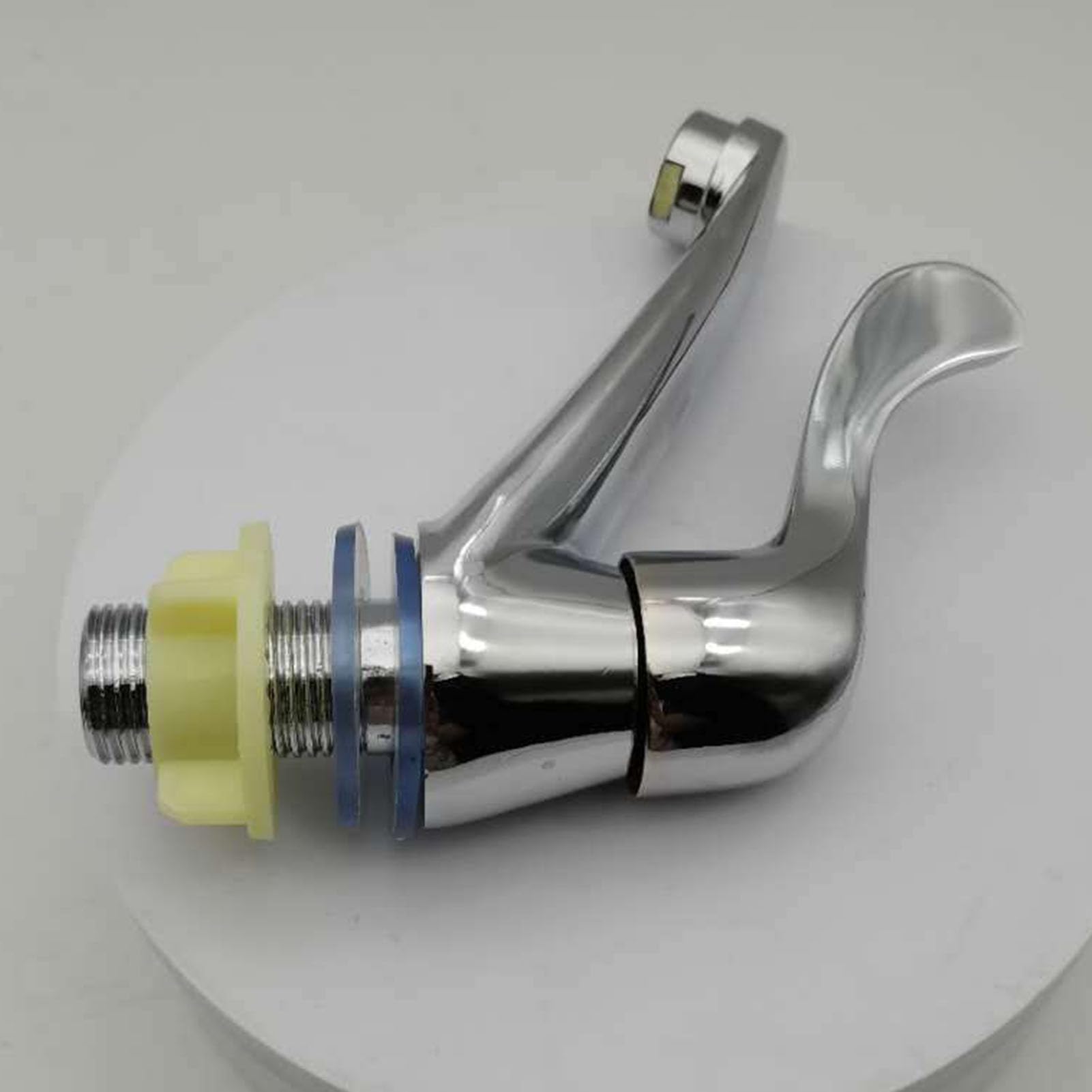 Tyenaza Single Cold Faucet Single Handle Bathroom Faucet Zinc Alloy Electroplating Surface Bathroom Basin Sink Tap for Home — view 2