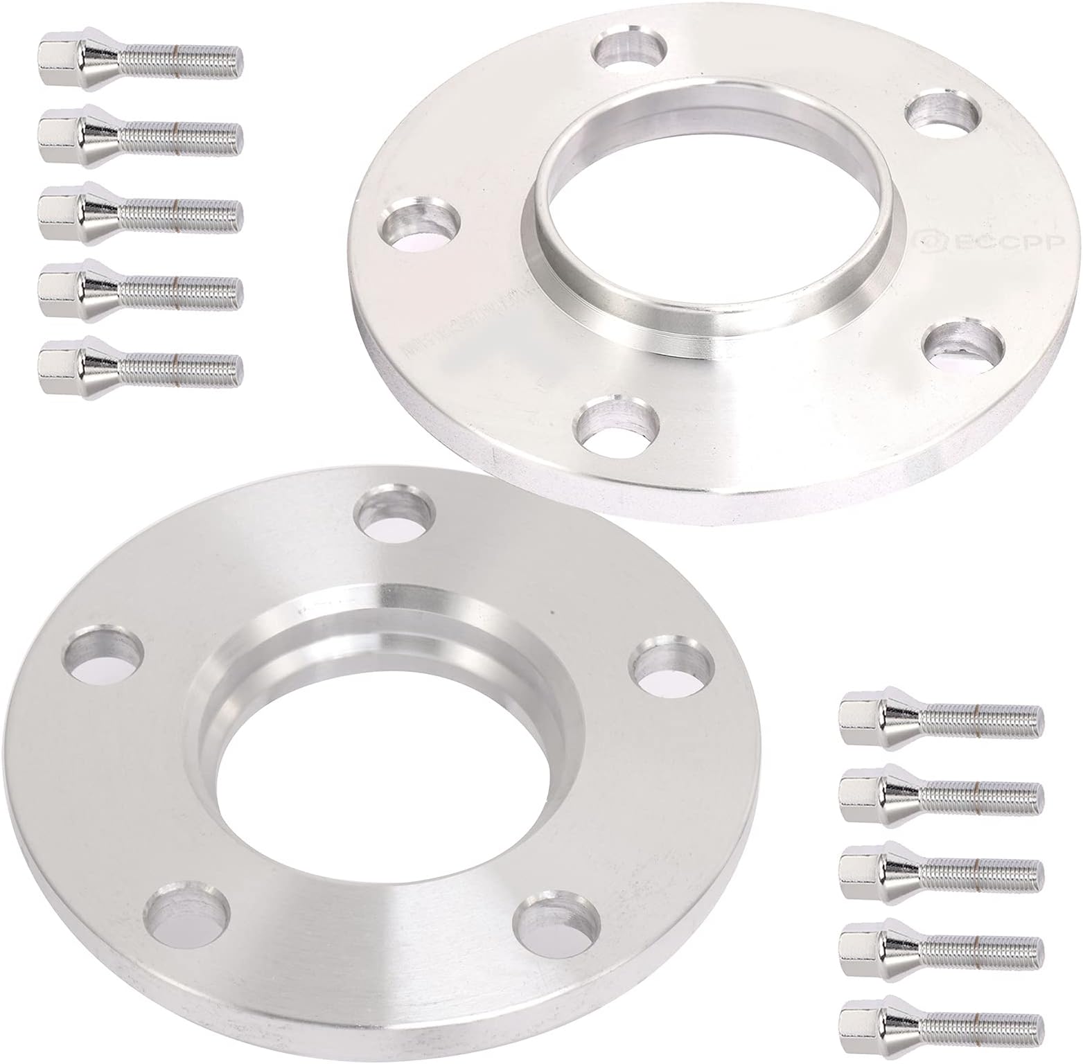 OCPTY 5x120 to 5x120 Wheel Spacers 10mm Thick 72.56mm with 12x1.5 Studs fit for E82 E88 E36 E46 E90 E92 318i 135i 335d 2PCS