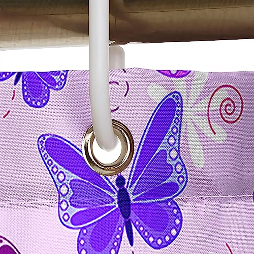 Rideau de douche violet KnSam 300x200 cm en polyester imperméable - 4