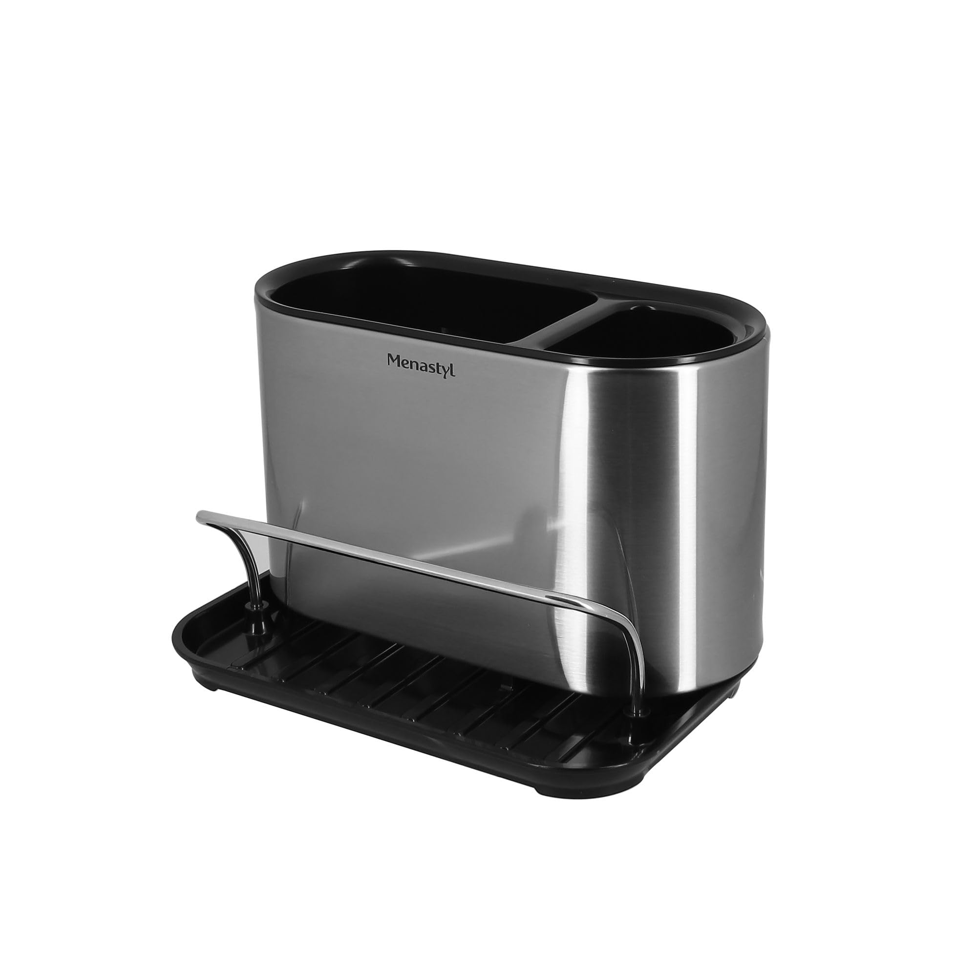MENASTYL - Organiseur 18x12x13cm en Acier Inoxydable et plastque - 5040137